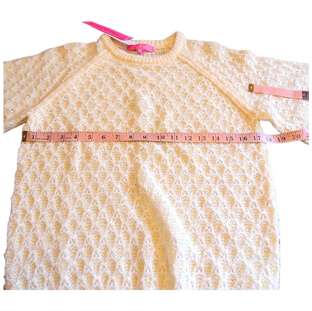 NWT Lilly Pulitzer Corabelle Crewneck Honeycomb Knit Sweater Coconut Cream Small - Picture 12 of 16